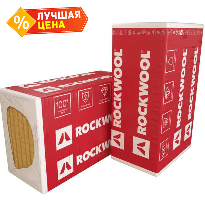 Утеплитель Роквул Венти Баттс Д 140х600х1000